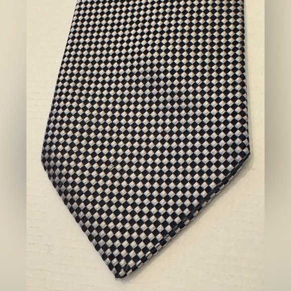 Charvet Tie - Black and Silver Checkerboard - Picture 9 of 9